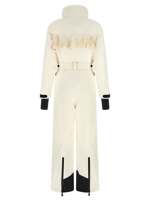 Moncler Grenoble White Fringed Ski Suit