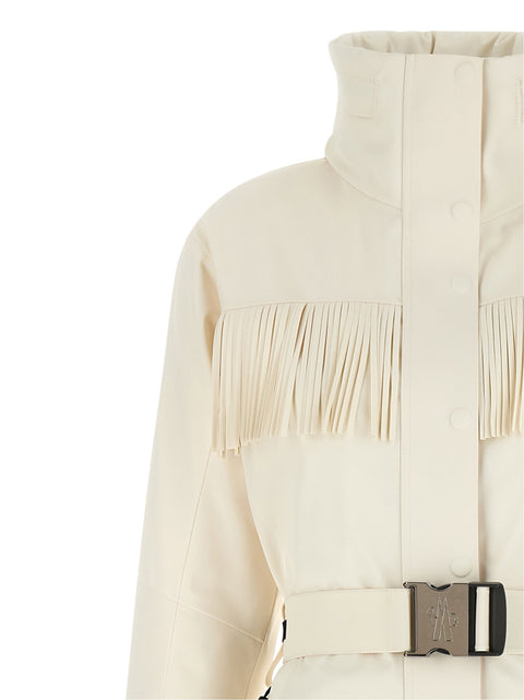 Moncler Grenoble White Fringed Ski Suit