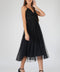 Lace & Beads - Ruhi Embellished Midi Dress in Black