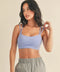 Lavender Blue Light Support Padded Strappy Sports Bra