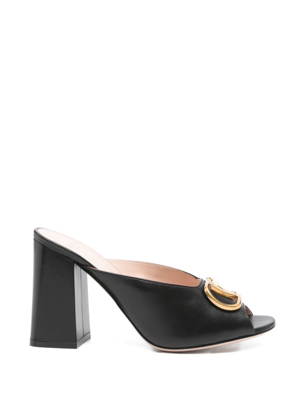 Leather Block Heel Mules for Comfort