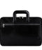 Leather Briefcase Laptop Bag - Brave New World Black