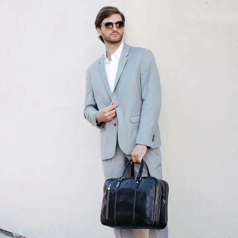 Leather Convertible Briefcase, Backpack - A Farewell To Arms Black