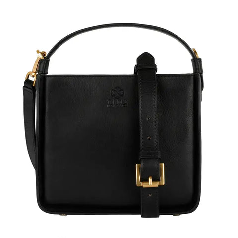 Leather Handbag - Alms For Oblivion Black