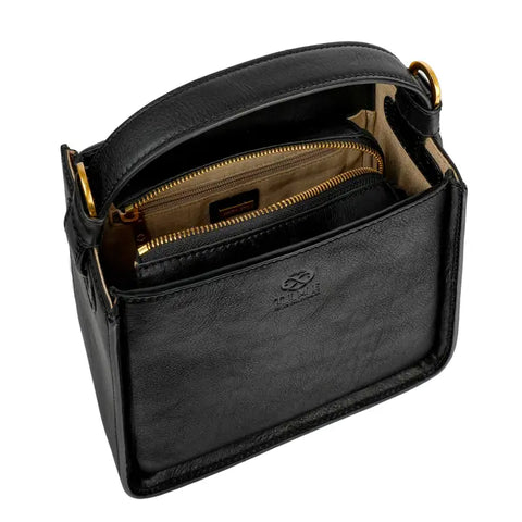 Leather Handbag - Alms For Oblivion Black