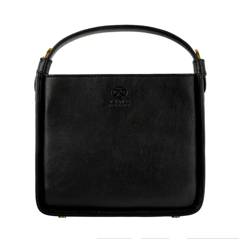 Leather Handbag - Alms For Oblivion Black