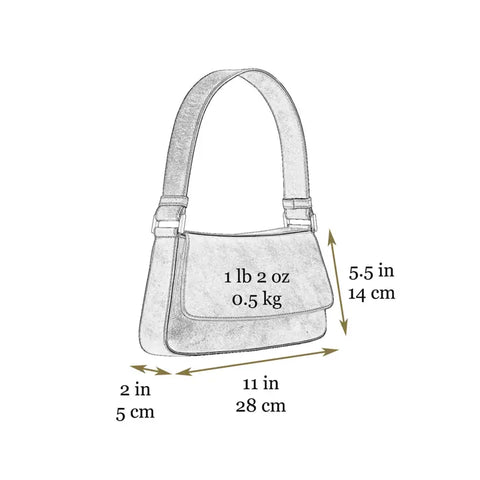 Leather Handbag - Bright Lights, Big City Black