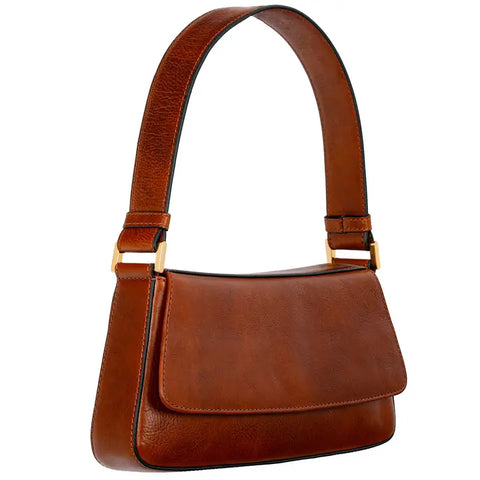 Leather Handbag - Bright Lights, Big City Brown