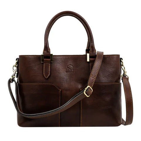 Leather Handbag Shoulder Bag - Camilla Brown