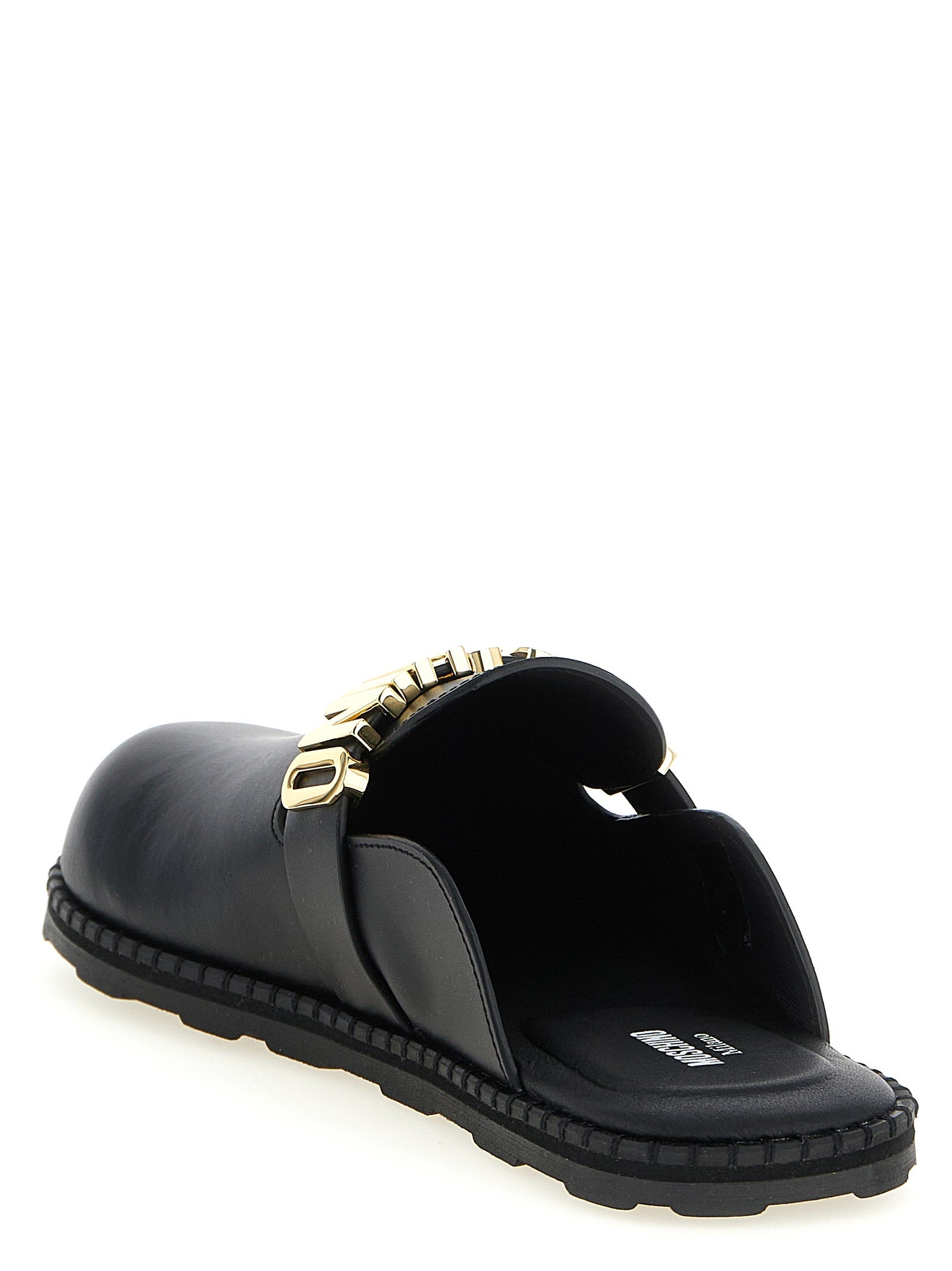 Leather Sabots with Comfortable TPU Sole