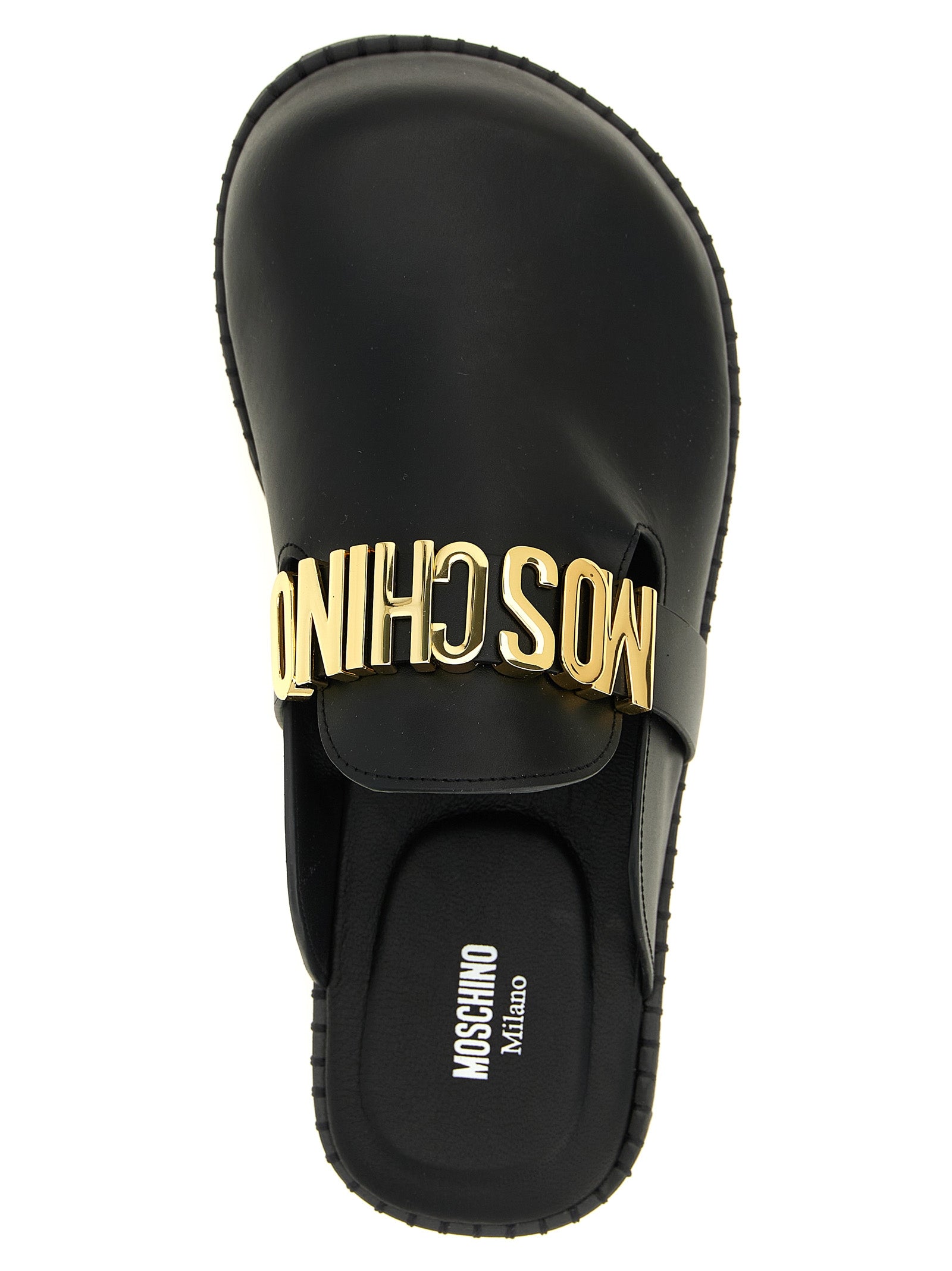 Leather Sabots with Comfortable TPU Sole