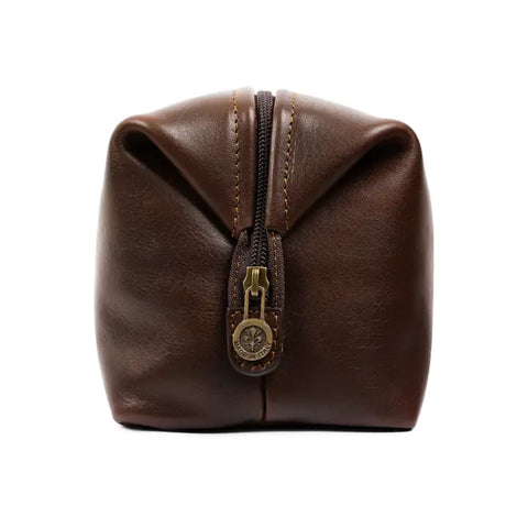 Leather Toiletry Bag - Four Past Midnight Brown