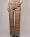 Leopard Print Rhinestone Cutout Jeans
