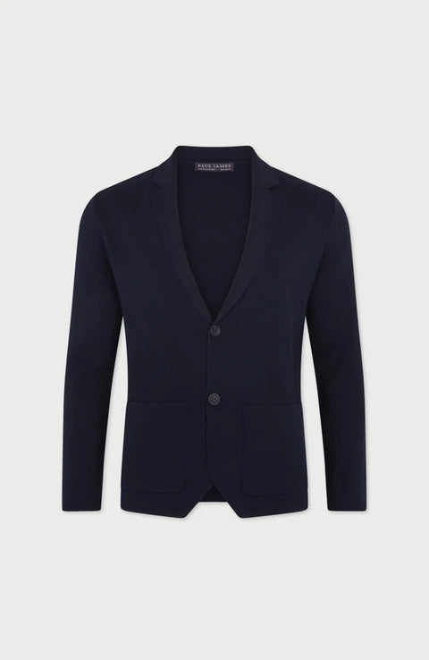 Lightweight Extra Fine Merino Wool Knitted Blazer