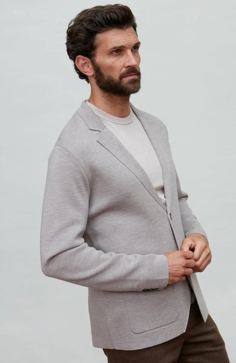 Lightweight Extra Fine Merino Wool Knitted Blazer