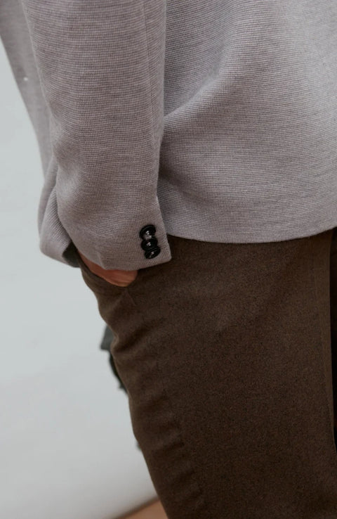 Lightweight Extra Fine Merino Wool Knitted Blazer