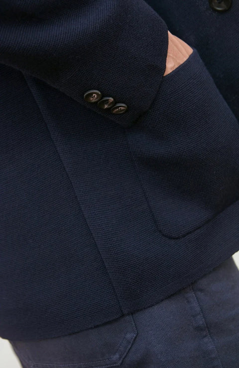 Lightweight Extra Fine Merino Wool Knitted Blazer