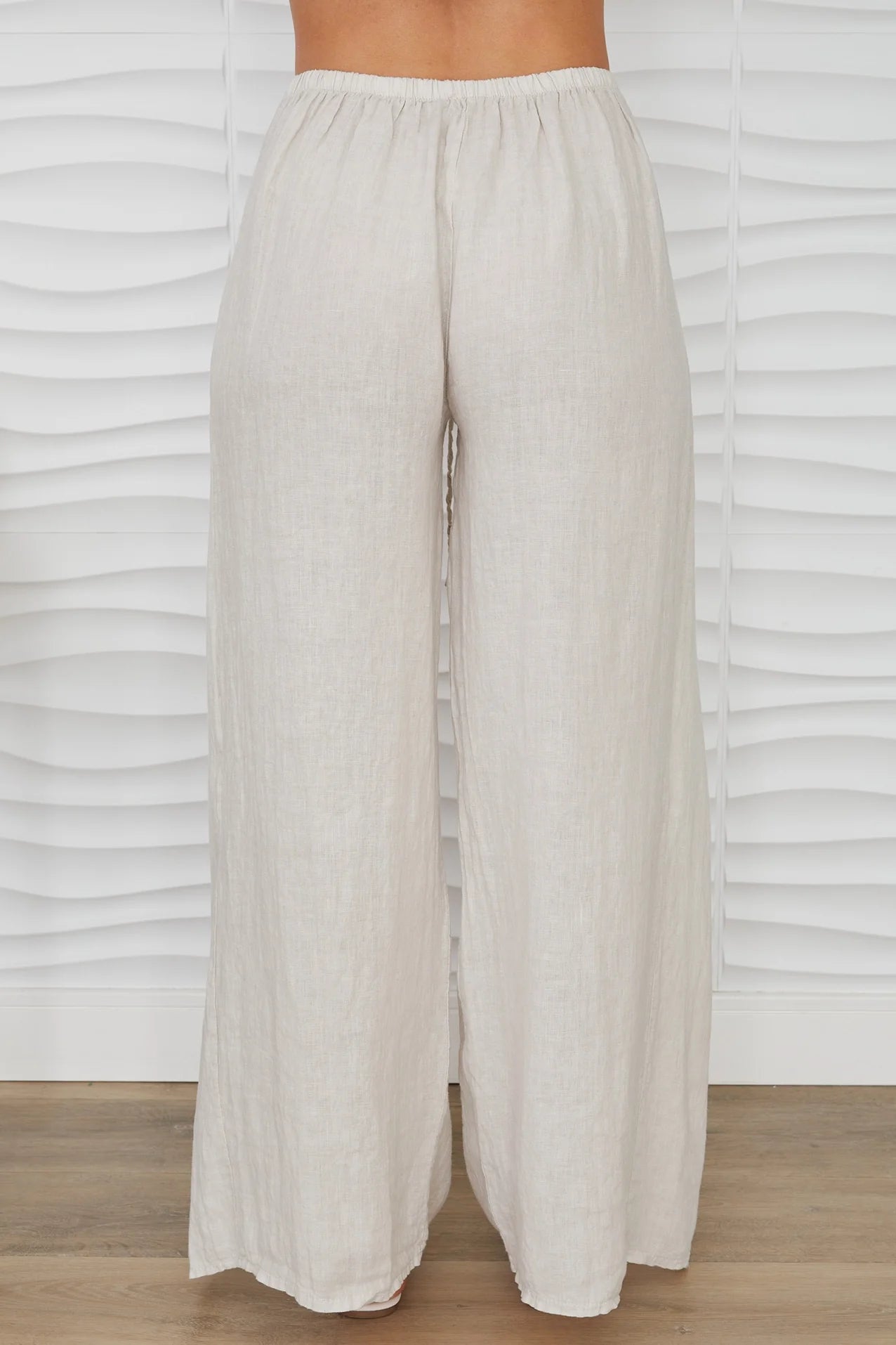 Linen Pants with Side Panel
