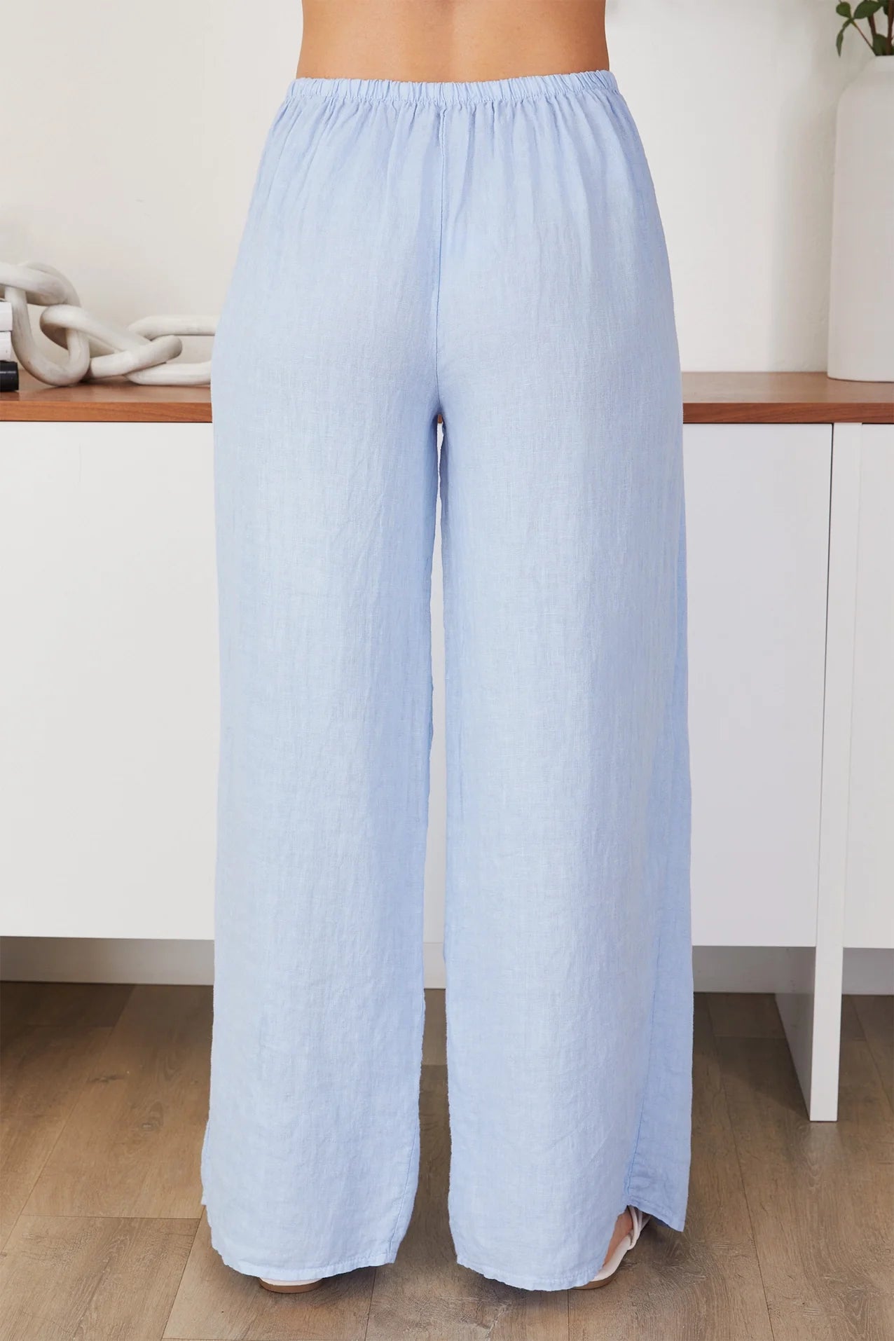 Linen Pants with Side Panel