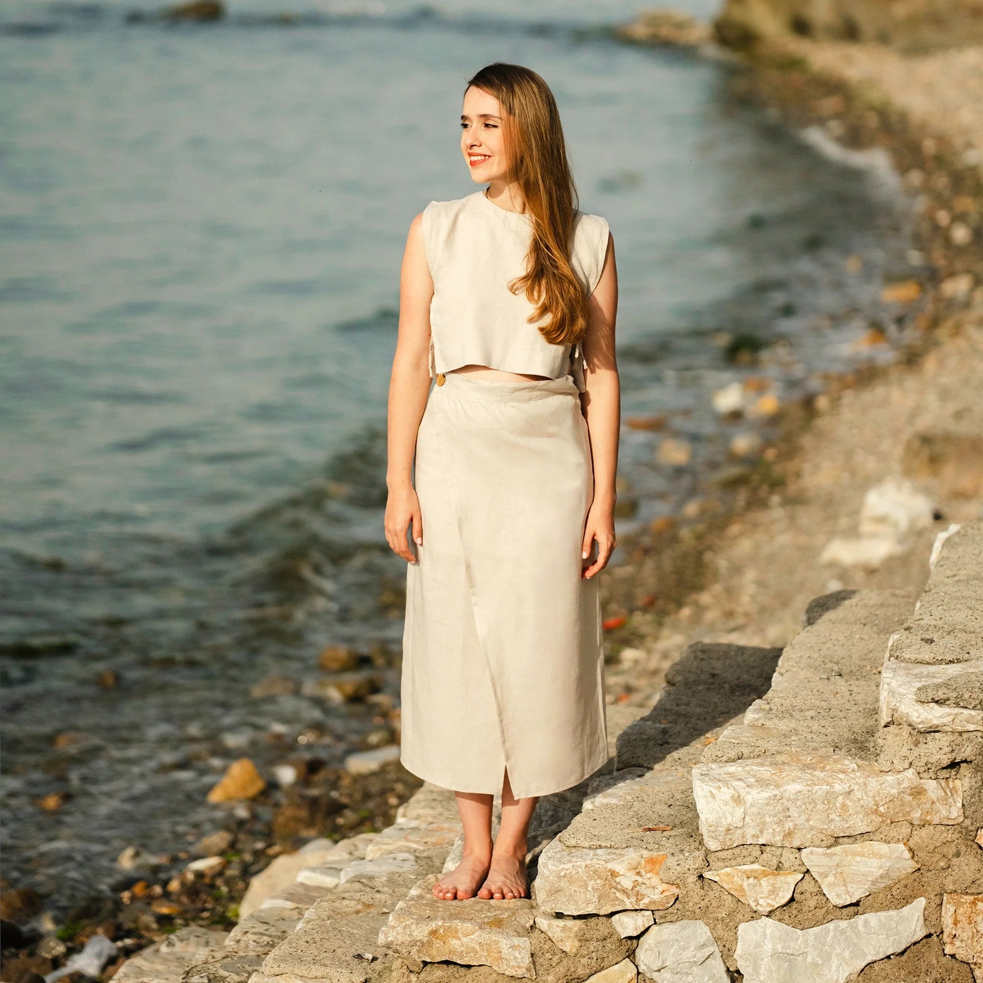 Linen Wrap Skirt