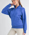 Long Dove Funnel Neck Half Zip Cobalt