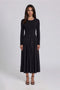 Long Sleeve Gathered Midi Dress