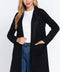 Long Sleeve Open Front Faux Suede Jacket