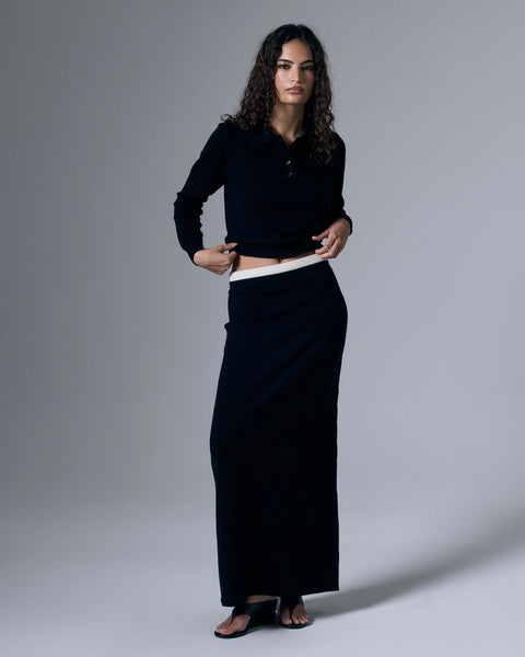 Tove Cashmere Blend Maxi Skirt