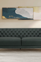 Lucius Top Grain Leather Sofa - Green