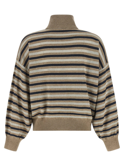 Brunello Cucinelli Sparkling Stripes Sweater