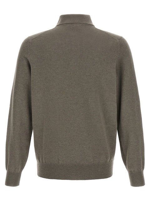 Brunello Cucinelli Green Cashmere Polo Shirt