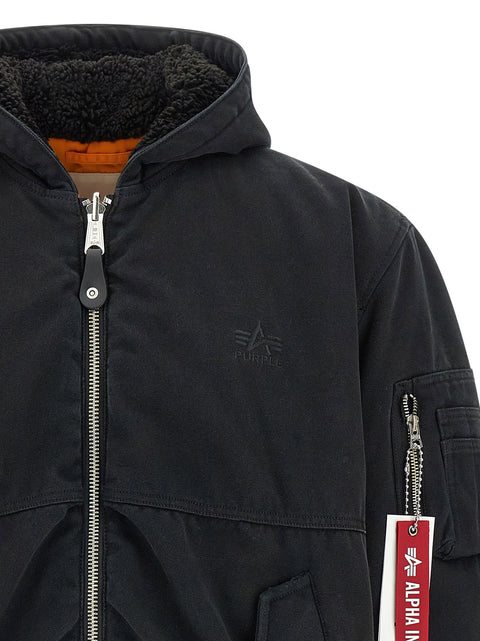 Alpha Industries X Purple Reversible Bomber Jacket