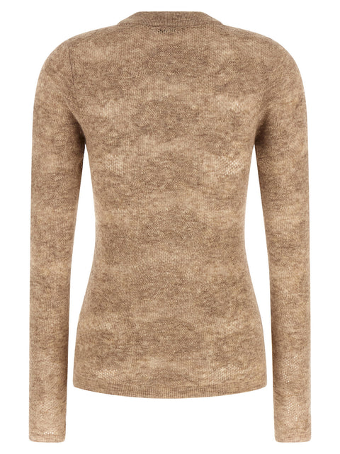 Brunello Cucinelli Beige Flower Lace Sweater