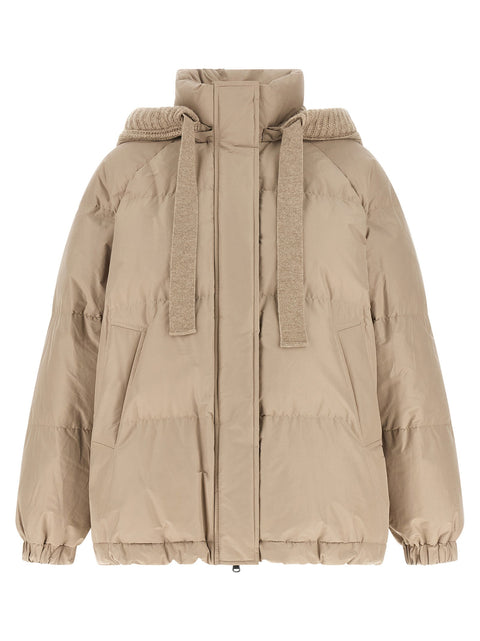 Brunello Cucinelli Beige Taffeta Down Jacket