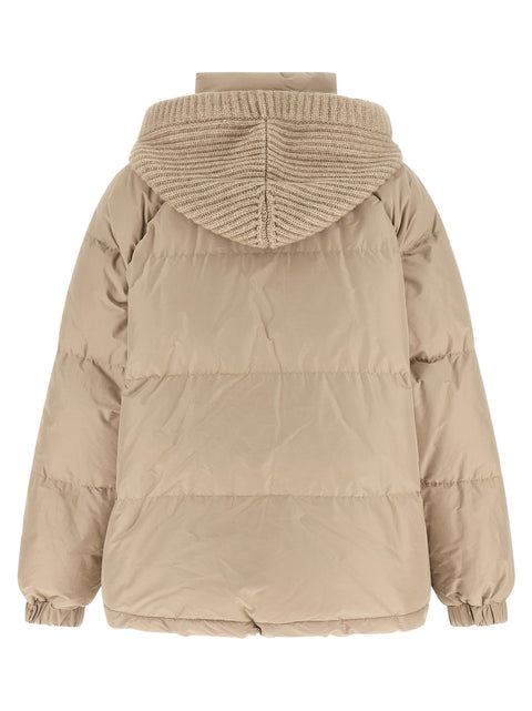 Brunello Cucinelli Beige Taffeta Down Jacket