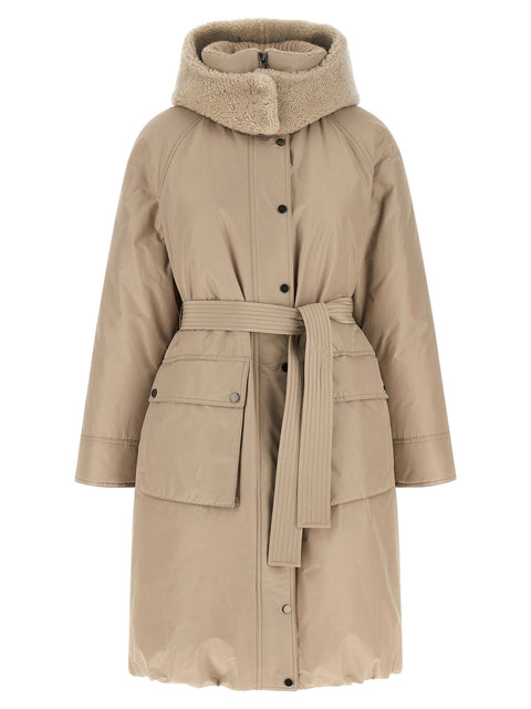 Brunello Cucinelli Beige Long Down Jacket