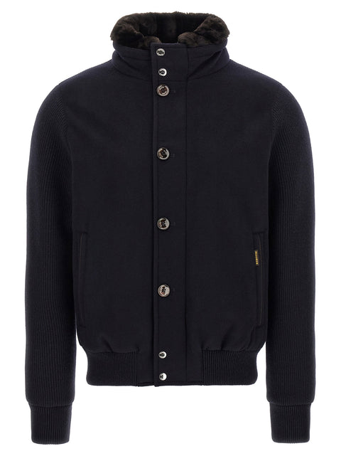 Moorer Levion Wool And Cashmere Bomber Jacket
