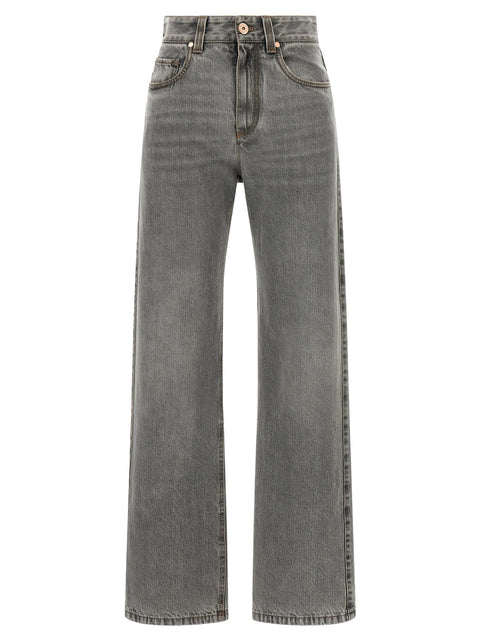 Brunello Cucinelli Grey Contemporary Loose Jeans