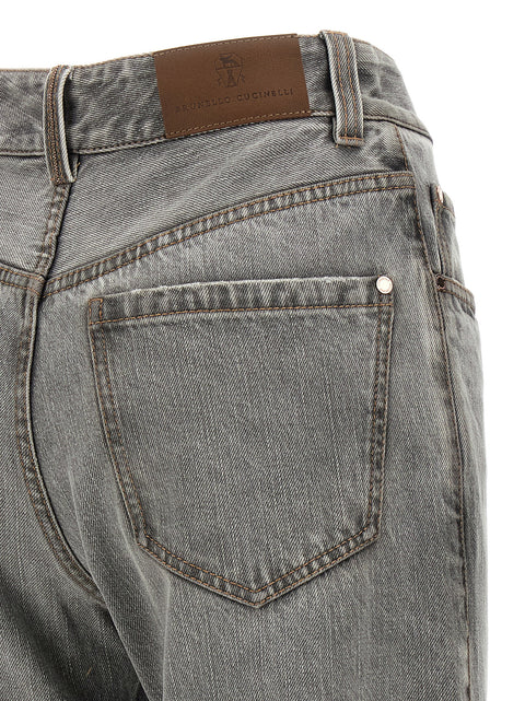 Brunello Cucinelli Grey Contemporary Loose Jeans
