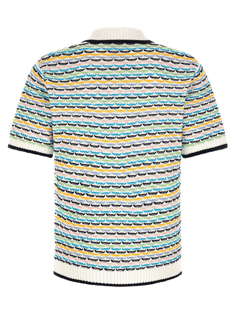 Casablanca Tuck Stitch Polo Shirt
