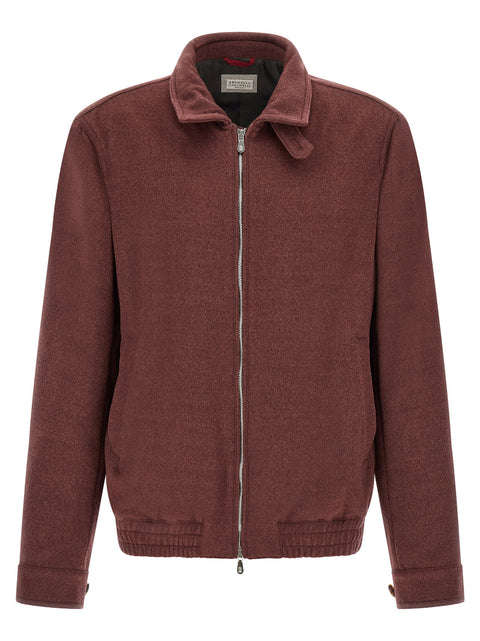 Brunello Cucinelli Virgin Wool Beaver Bomber Jacket