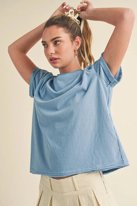 Mali Baby Tee Short Sleeve Top Ocean