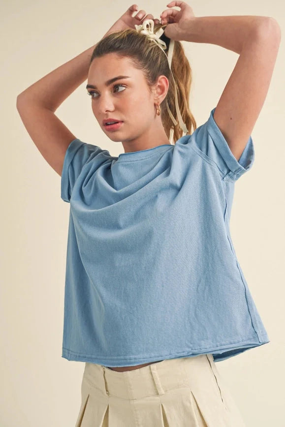 Mali Baby Tee Short Sleeve Top Ocean