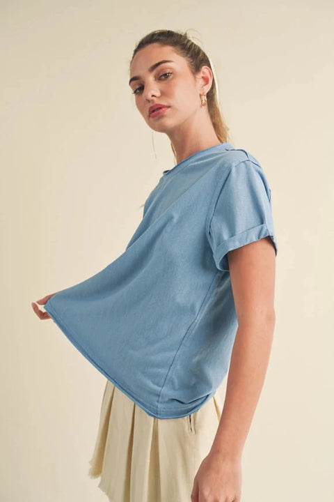 Mali Baby Tee Short Sleeve Top Ocean