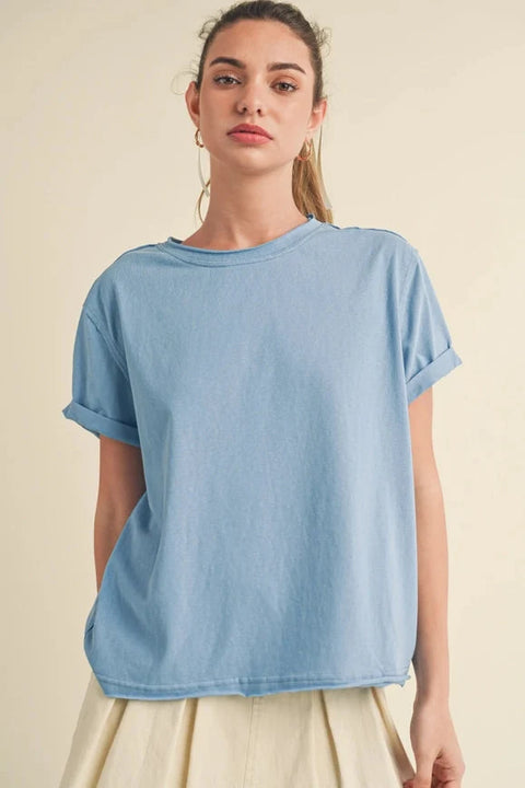 Mali Baby Tee Short Sleeve Top Ocean