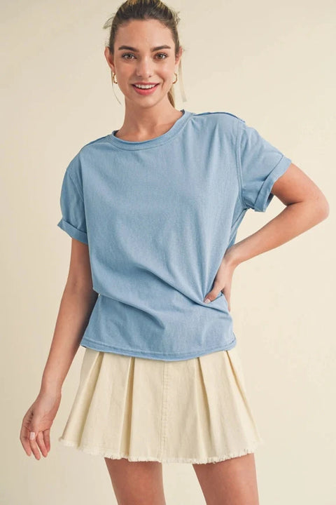 Mali Baby Tee Short Sleeve Top Ocean