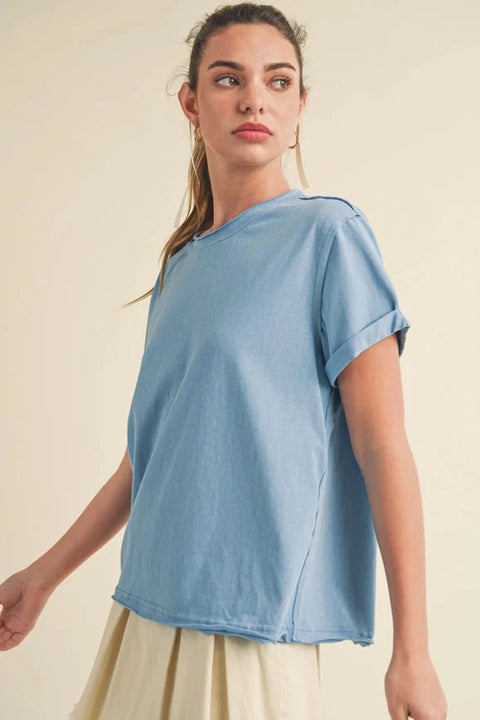 Mali Baby Tee Short Sleeve Top Ocean