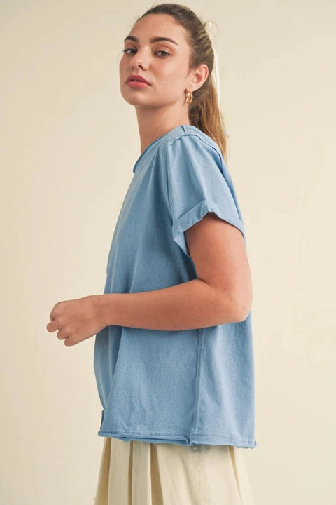 Mali Baby Tee Short Sleeve Top Ocean