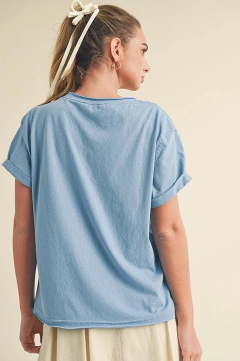 Mali Baby Tee Short Sleeve Top Ocean