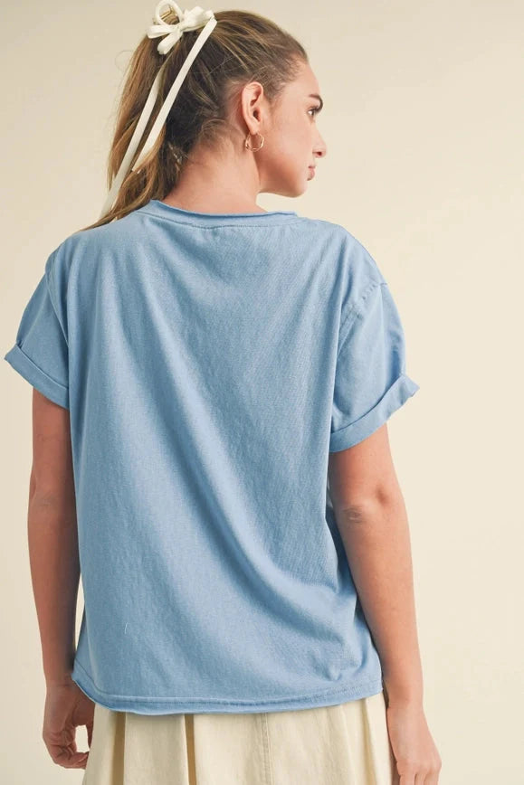 Mali Baby Tee Short Sleeve Top Ocean